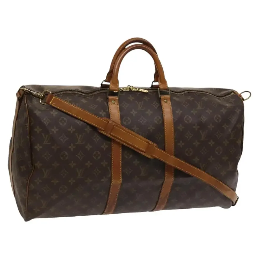 LOUIS VUITTON Monogram Keepall Bandouliere 55 Boston Bag M41414